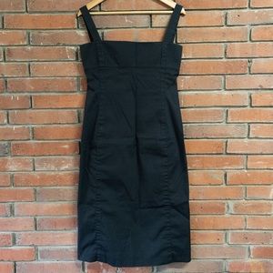 Prada Black Midi Jumper Tank Dress Size 44 Medium 8/10